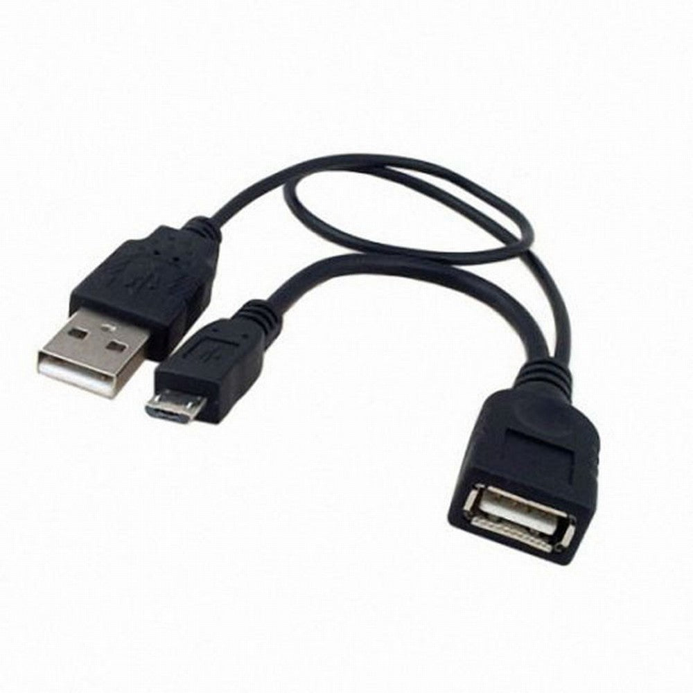 Chenyang Black Color Micro USB 2.0 OTG Host Flash Disk Cable with USB power for Galaxy S3 i9300 S4 i9500 Note2 Note3 S5 U2-165