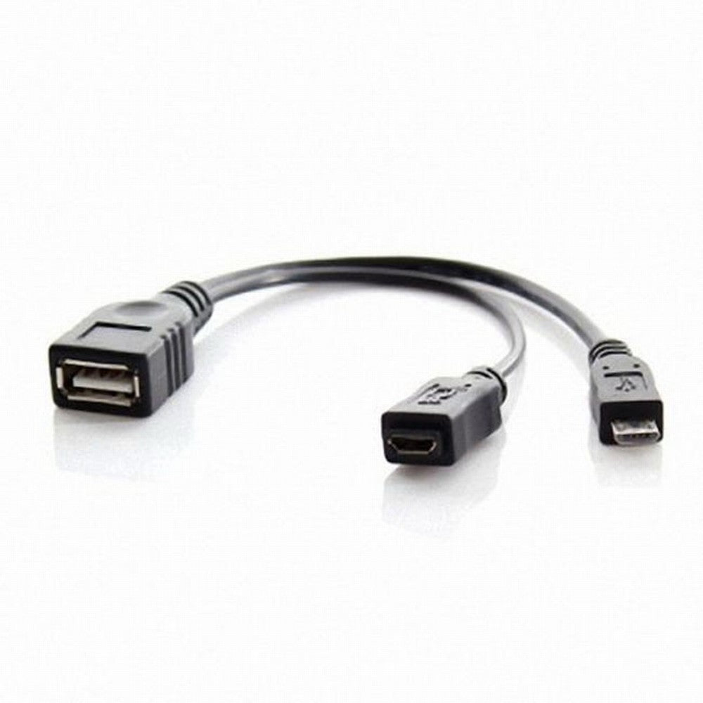 Chenyang Black Color Micro USB 2.0 OTG Host Flash Disk Cable with Micro USB power for Galaxy S3 i9300 S4 i9500 Note2 N7100 Note3 N9000 S5 i9600 U2-166