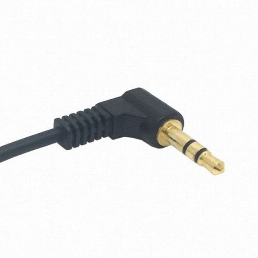 Chenyang 90 degree right angled 3.5mm 3poles Audio Stereo Male to Female Extension Cable 10cm Black CA-045