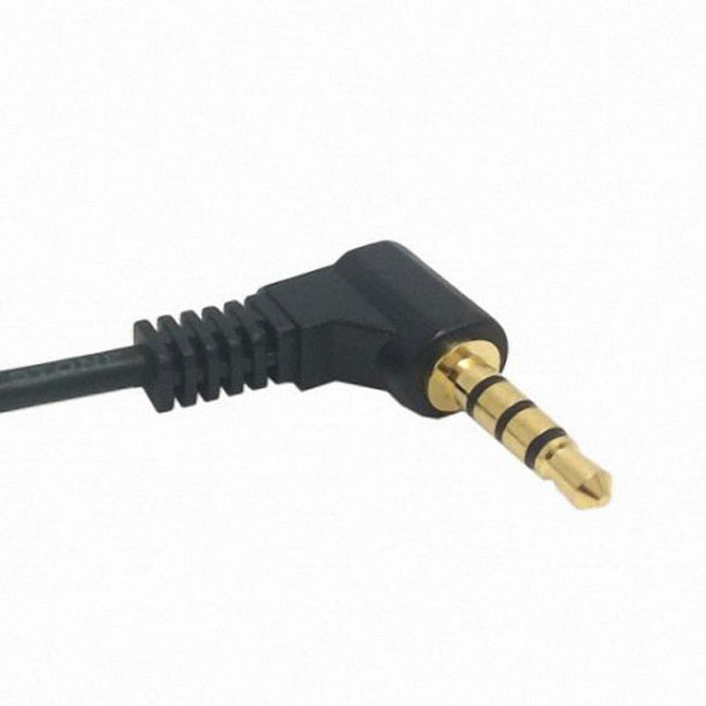 Chenyang 90 degree right angled 3.5mm 3poles Audio Stereo Male to Female Extension Cable 10cm Black CA-045