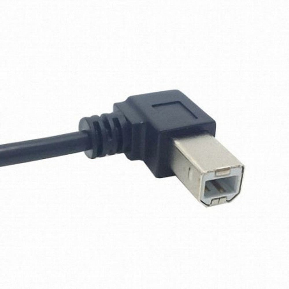 Chenyang 90 Degree Right Angled USB B Type Male to Female extension cable with screws for Panel Mount CC-U2-132-RI