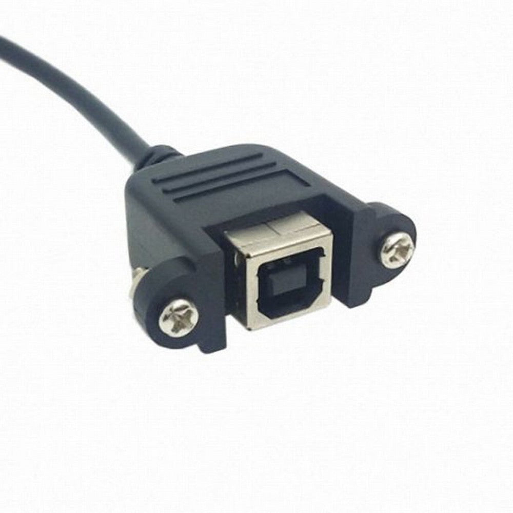 Chenyang 90 Degree Right Angled USB B Type Male to Female extension cable with screws for Panel Mount CC-U2-132-RI