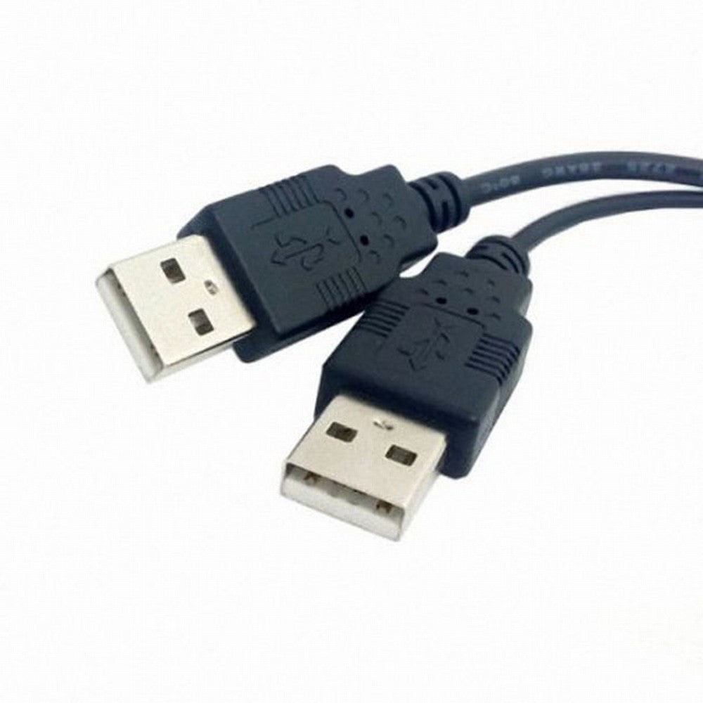 Chenyang Black USB 2.0 Female A to Dual A Male Extra Power Data Y Extension Cable for 2.5" Mobile Hard Disk U2-131