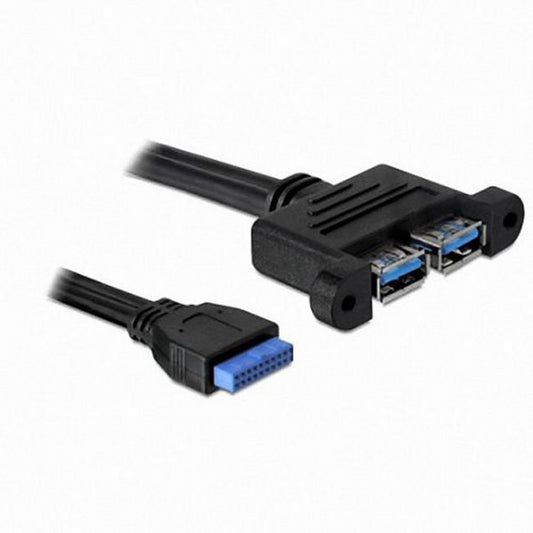 Chenyang Dual Port USB 3.0 Female Panel Type to Motherboard 20Pin Header cable 50cm U3-043