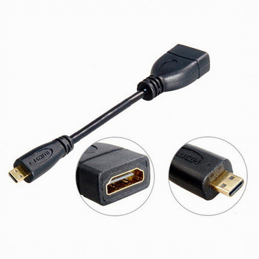 Chenyang Micro HDMI male to HDMI female Adapter short Cable 10cm for XOOM Droid X HD-058