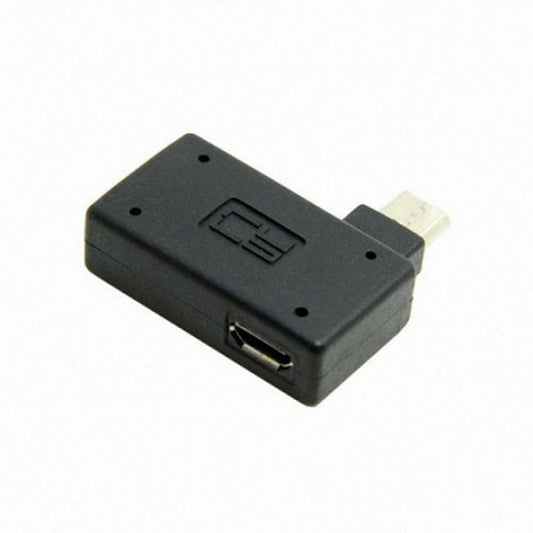 Chenyang 90 Degree Right Angled Micro USB 2.0 OTG Host Adapter with USB Power for Galaxy S3 S4 S5 Note2 Note3 Cell Phone Tablet U2-141-RI