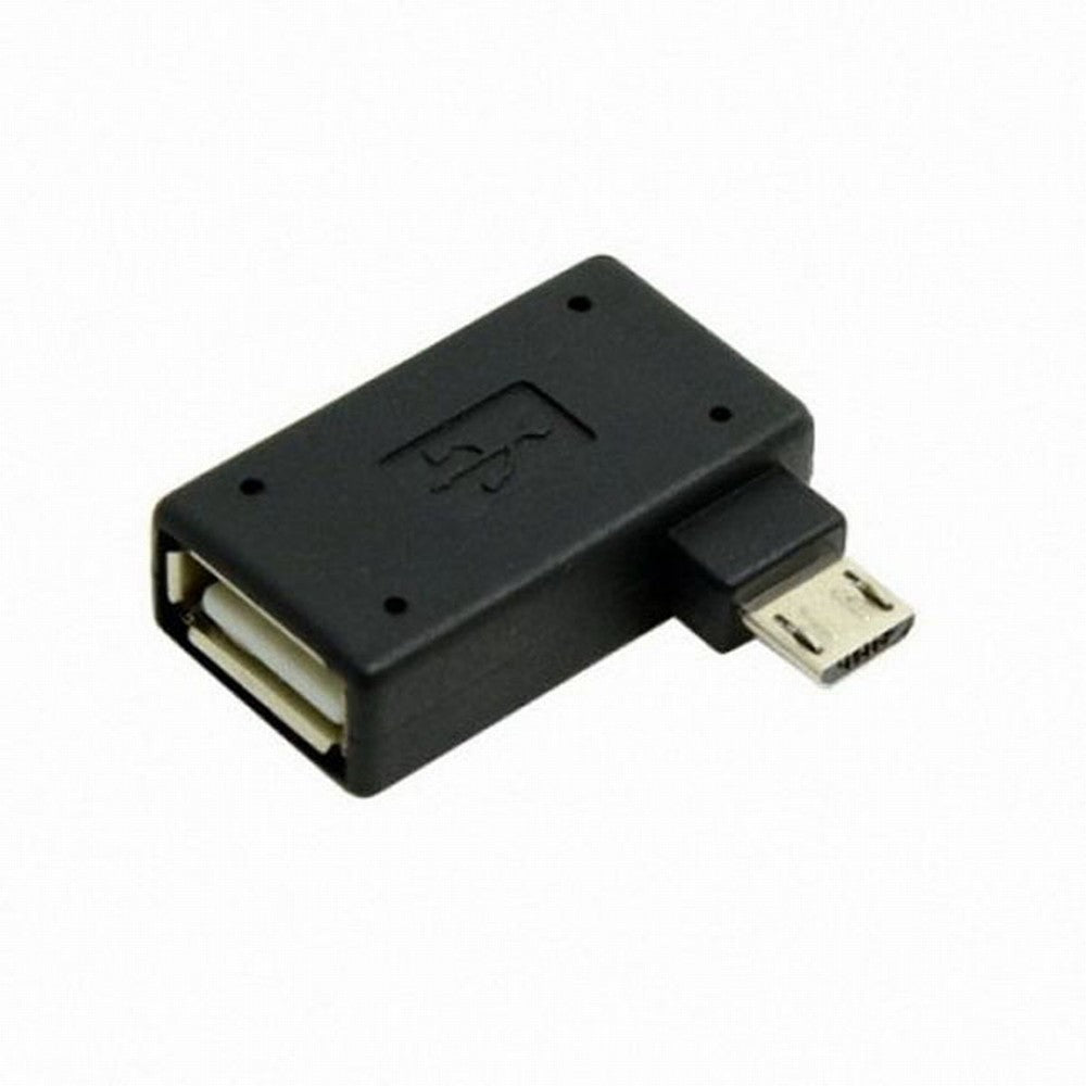 Chenyang 90 Degree Right Angled Micro USB 2.0 OTG Host Adapter with USB Power for Galaxy S3 S4 S5 Note2 Note3 Cell Phone Tablet U2-141-RI