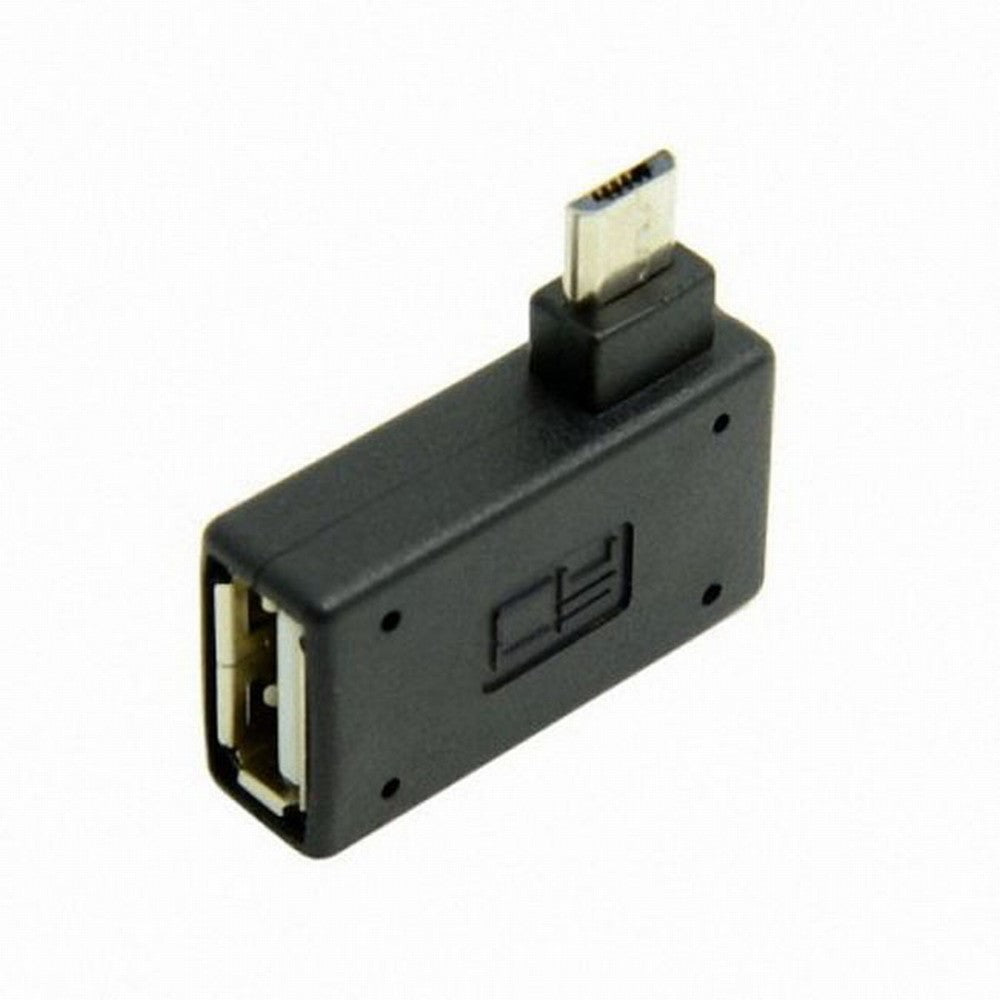 Chenyang 90 Degree Right Angled Micro USB 2.0 OTG Host Adapter with USB Power for Galaxy S3 S4 S5 Note2 Note3 Cell Phone Tablet U2-141-RI