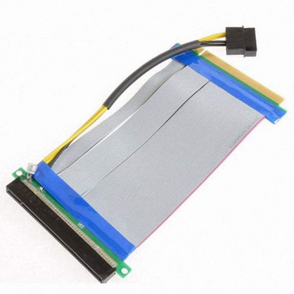 Chenyang PCI-E Express 16X to 16x Riser Extender Card with Molex IDE Power Ribbon Cable 20cm EP-074