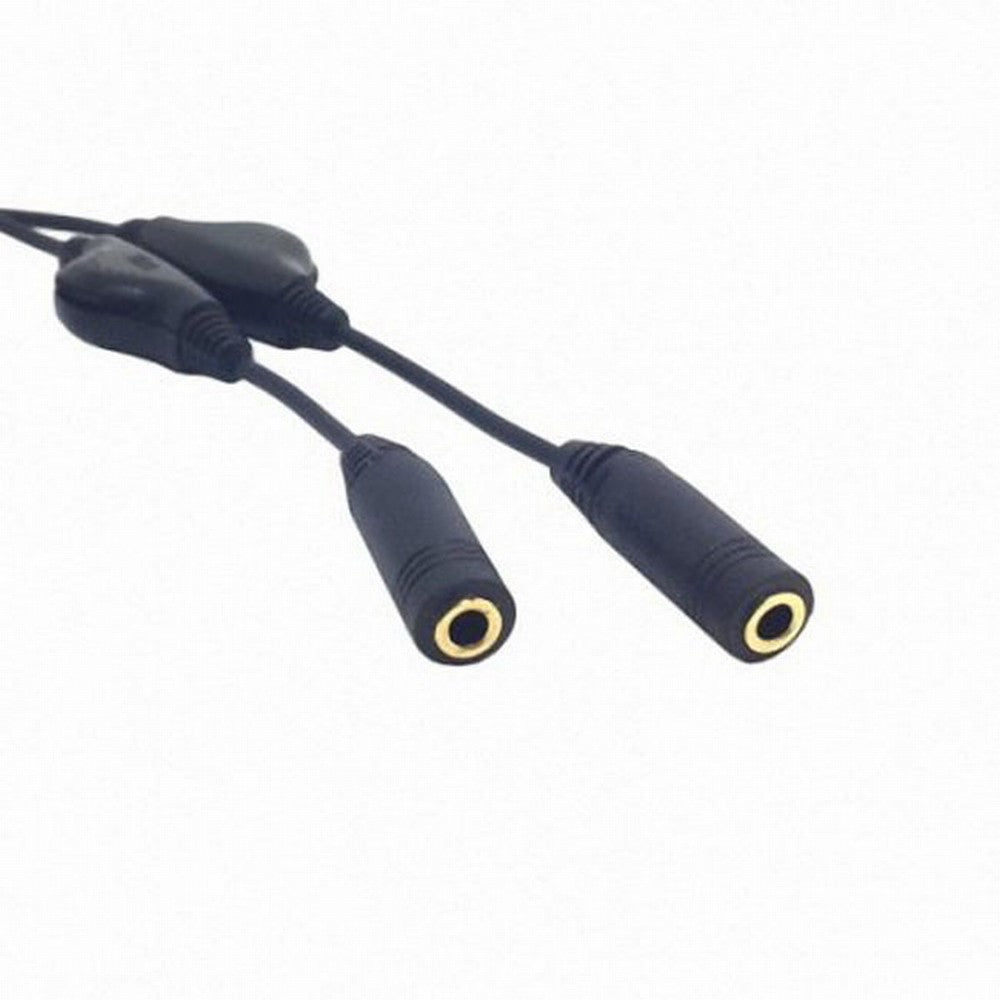 Chenyang 3.5mm Stereo Male to Double 3.5mm Female Audio Headphone Y Splitter Cable with Volume Control Switch CA-010