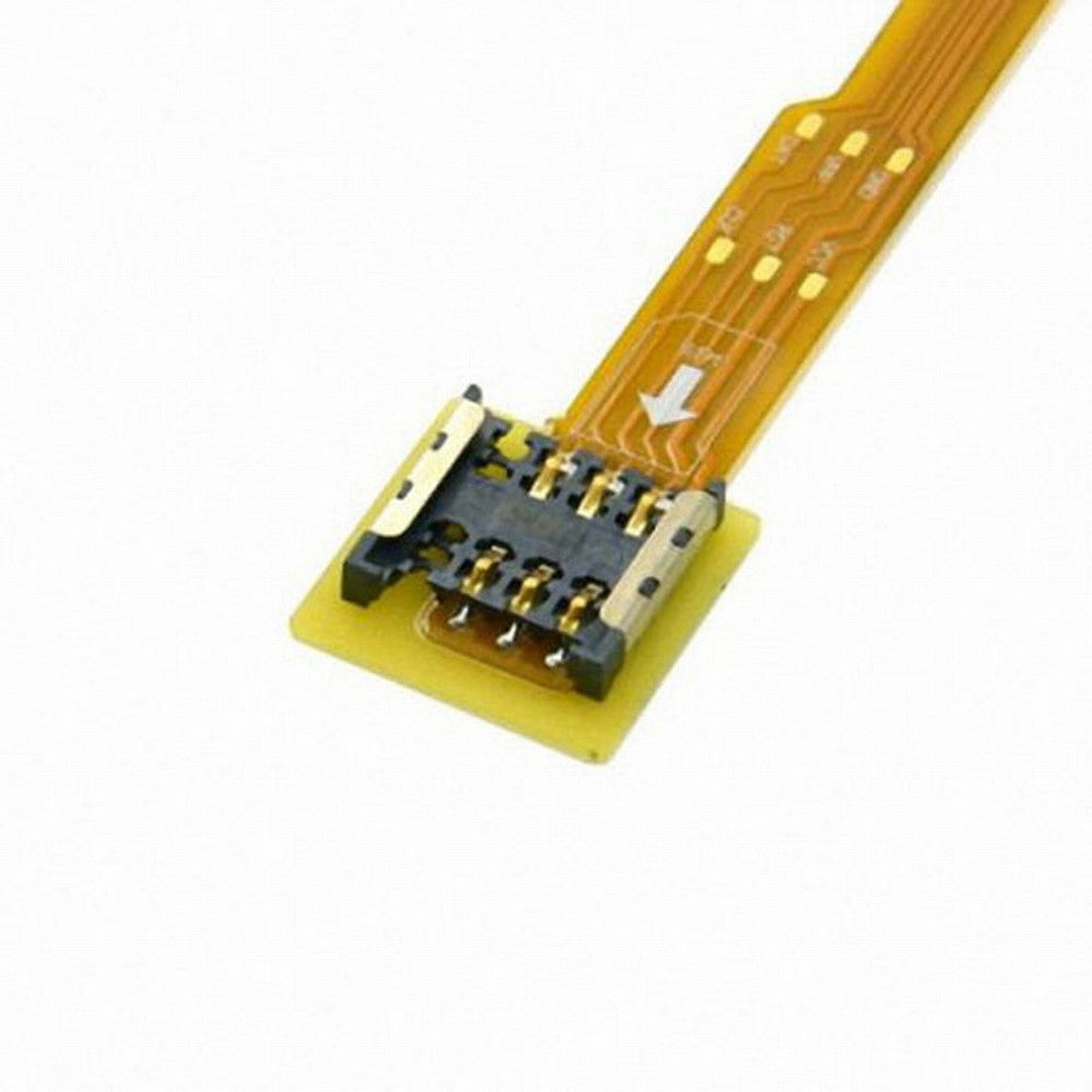 Chenyang Micro SIM Card to Nano SIM Kit Male to Female Extension Soft Flat FPC Cable Extender 10cm EP-083