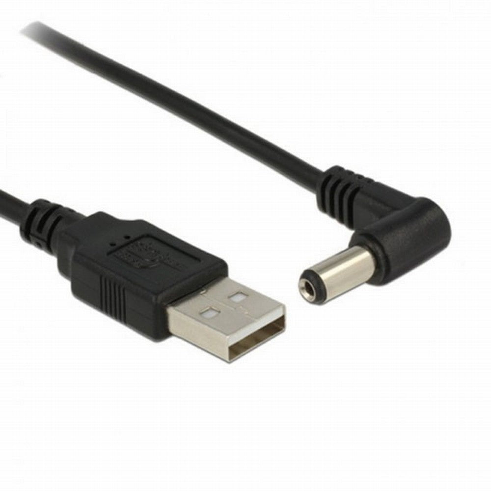 Chenyang USB 2.0 A Type Male to Right Angled 90 Degree 5.5 x 2.1mm DC 5V Power Plug Barrel Connector Charge Cable U2-184-RI