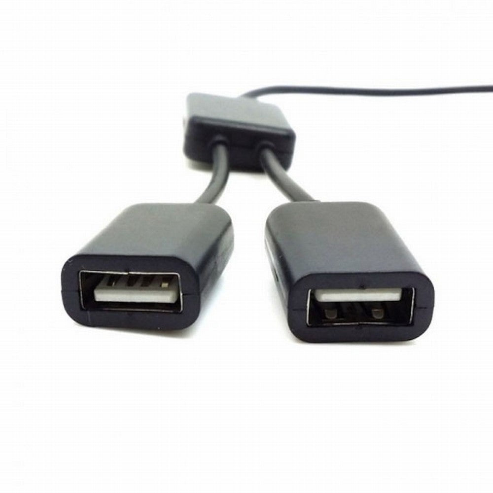 Chenyang Black 1 to 2 USB 2.0 Dual Ports Hub Cable Bus Power For Laptop Desktop PC Mouse Flash Disk U2-125