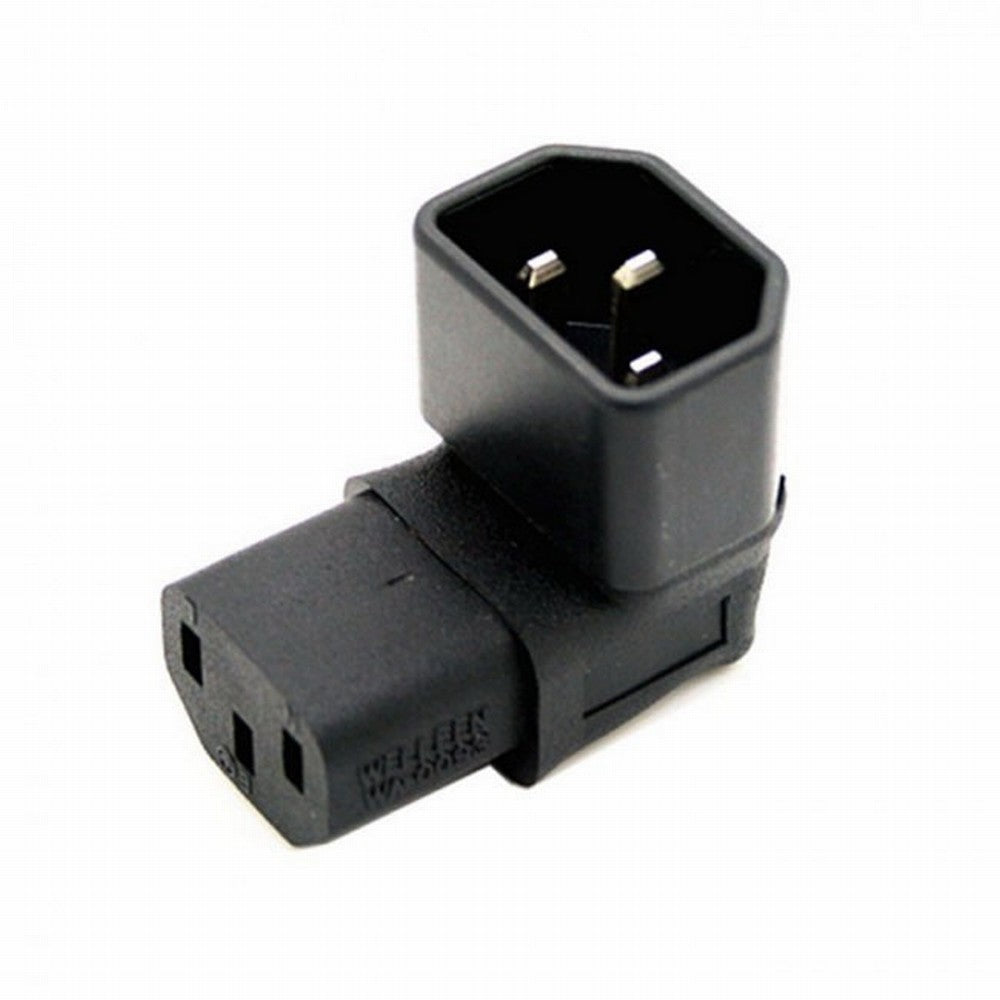 Chenyang IEC Male C14 to Up Direction Right Angled 90 Degree IEC Female C13 Power Extension Adapter AC Convertor PW-031-UP