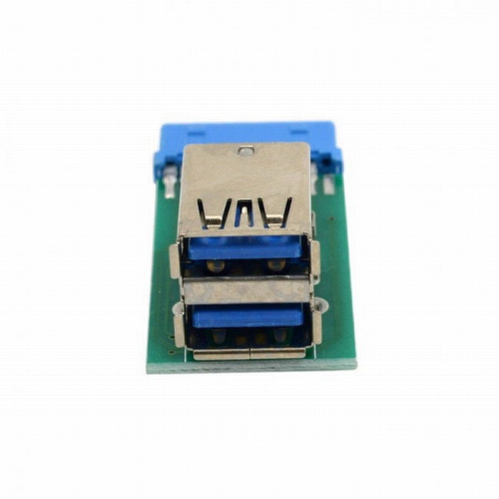 Chenyang Vertical Dual USB 3.0 A Type Female to Motherboard 20 Pin Box Header Slot Adapter PCBA U3-080