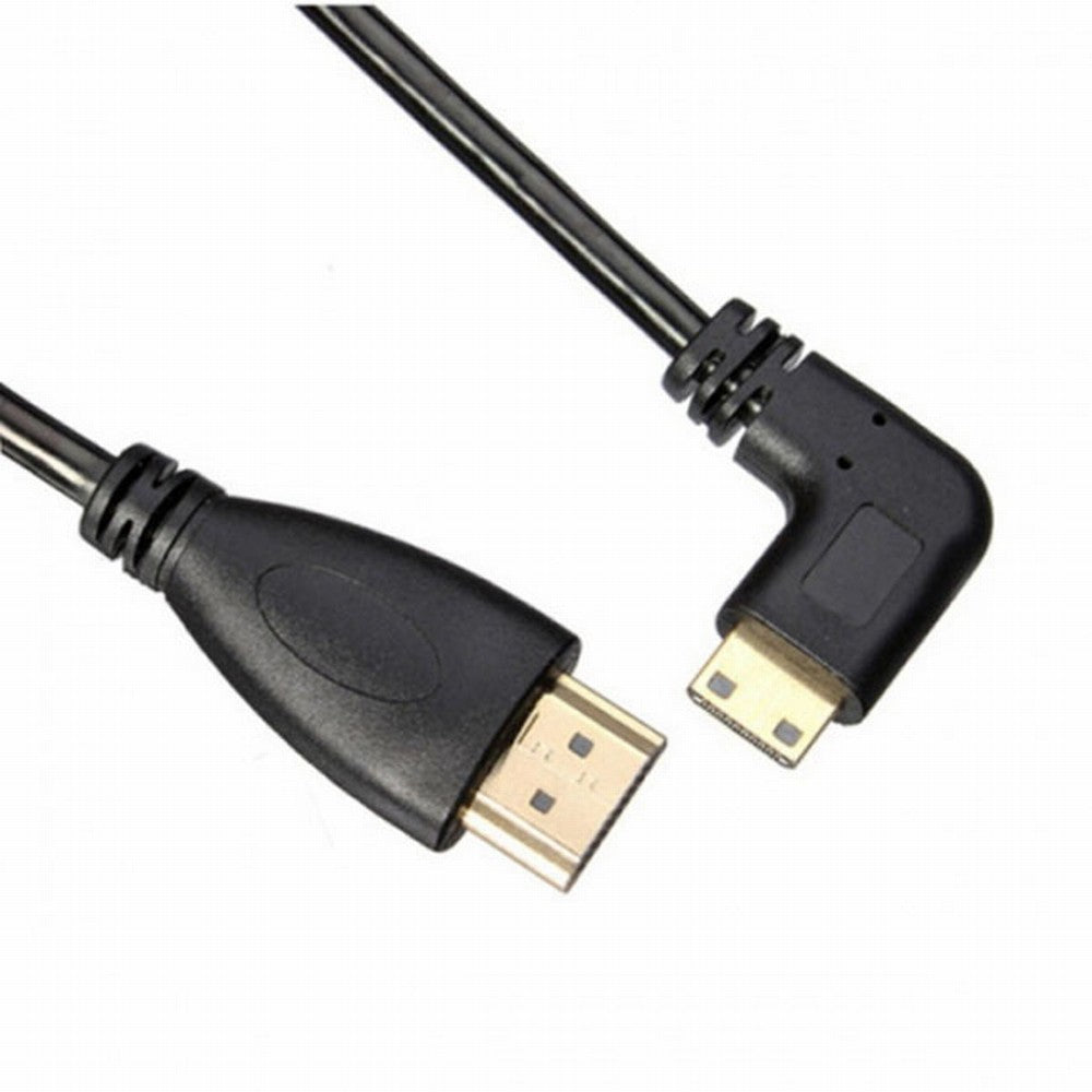 Chenyang 90 Degree Right Angled Type Mini HDMI Male to HDMI Male Stretch Spring Cable 4K 60hz 1.2m HD-108-RI