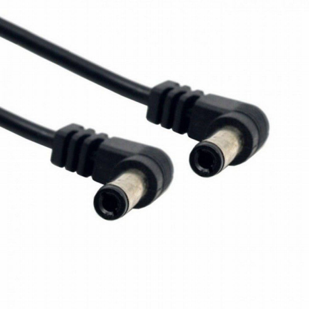 Chenyang DC Power 5.5 x 2.1mm / 2.5mm Male to 5.5 2.1/2.5mm Male Plug Cable Right Angled 90 Degree 60cm PW-051