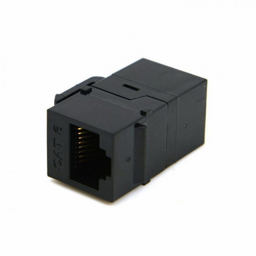 Chenyang UTP CAT6 Keystone Coupler RJ45 Female to Female UTP CAT6 Keystone inline Coupler Black UT-007-CAT6