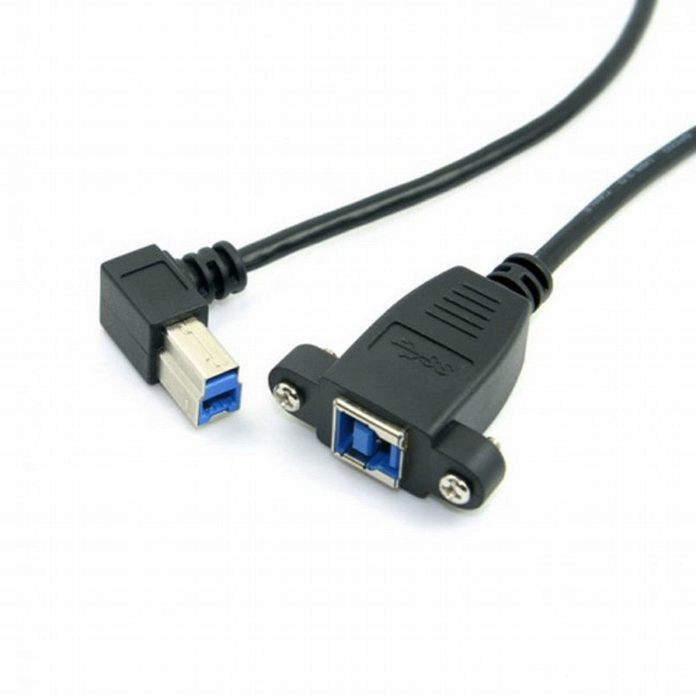 Chenyang USB 3.0 Back Panel Mount B Type Female To Right Angled 90 Degree B Type Male Extension cable 0.5m U3-092-RI