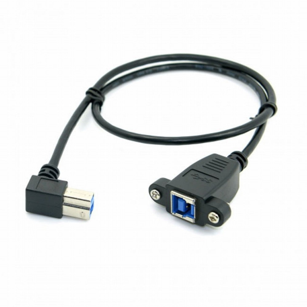 Chenyang USB 3.0 Back Panel Mount B Type Female To Right Angled 90 Degree B Type Male Extension cable 0.5m U3-092-RI