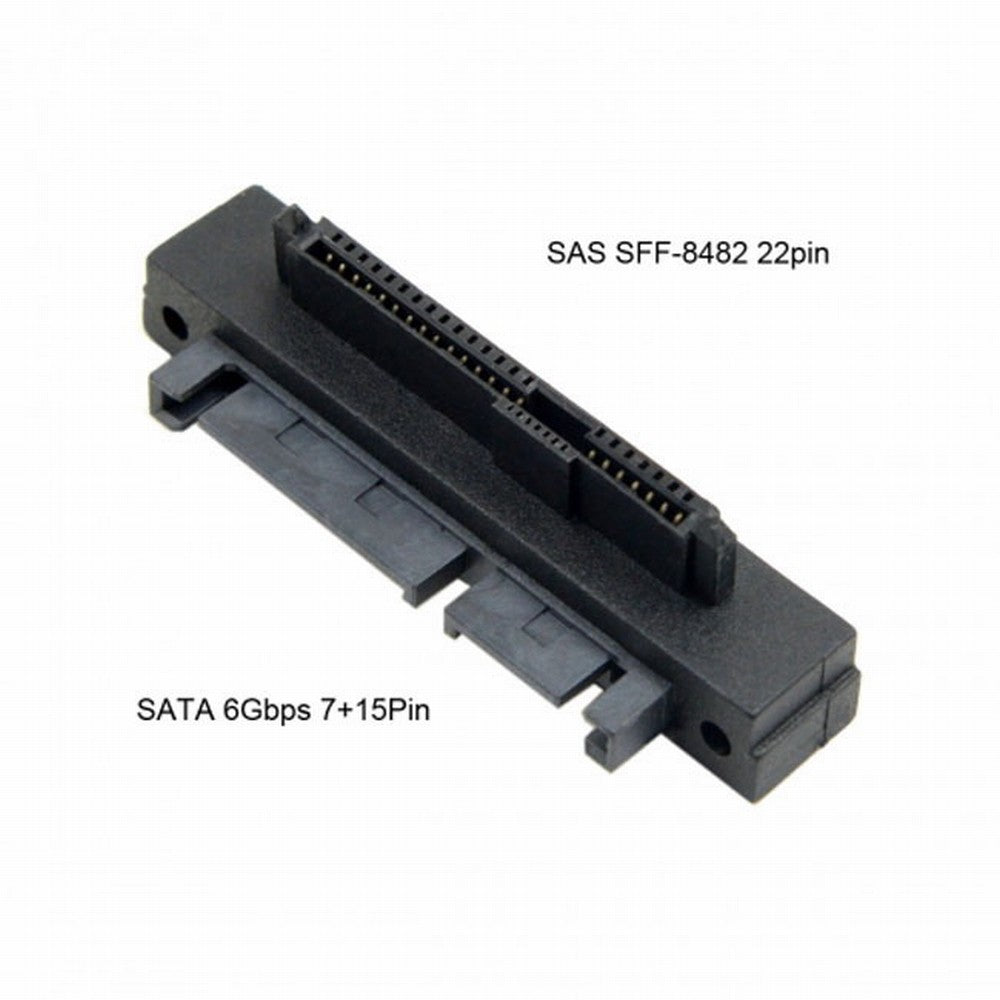 Chenyang Right Angled 90 Degree SFF-8482 SAS 22 Pin to 7 Pin + 15 Pin SATA Hard Disk Drive Raid Adapter SF-095