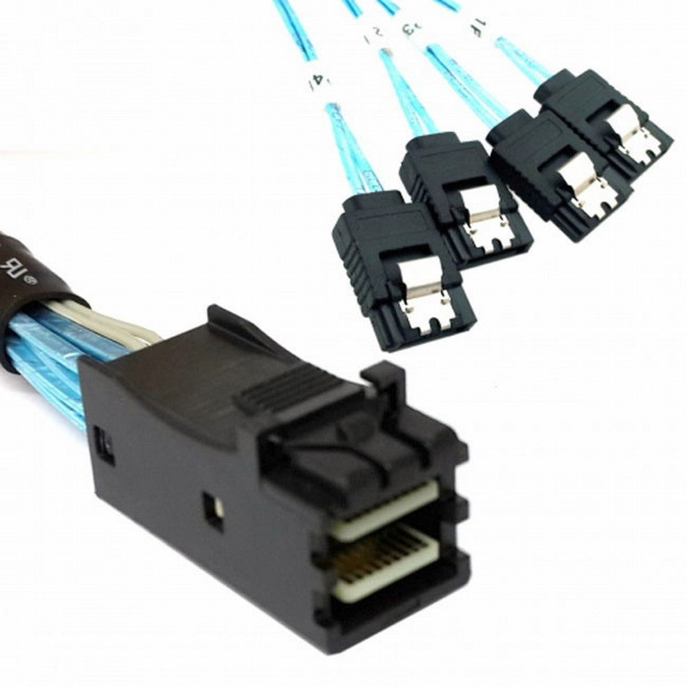 Chenyang Internal Mini SAS HD SFF-8643 Host to 4 SATA 7pin Target Hard Disk 6Gbps Data Server Raid Cable CC-SF-074