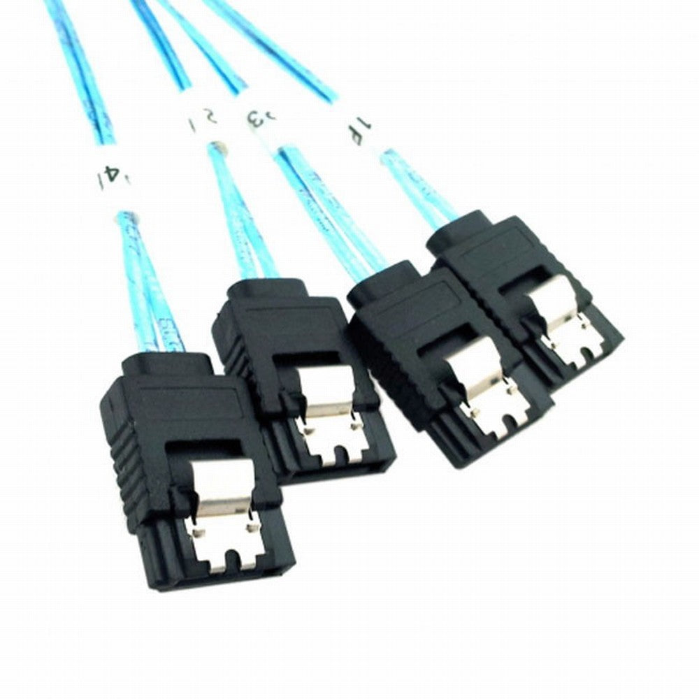 Chenyang Internal Mini SAS HD SFF-8643 Host to 4 SATA 7pin Target Hard Disk 6Gbps Data Server Raid Cable CC-SF-074