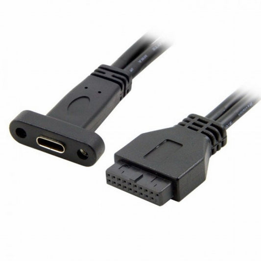 Chenyang Single Port USB 3.1 Type C USB-C Female to USB 3.0 Motherboard 19pin Header Cable 40cm UC-085