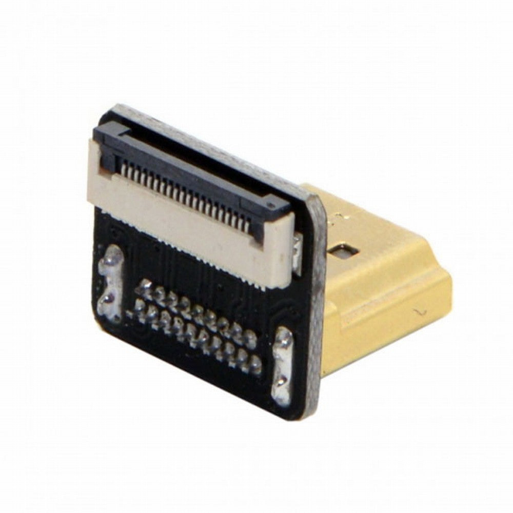 Chenyang CYFPVHDMI HDMI Type A Male Connector Down Angled 90 Degree for FPV HDTV Multicopter Aerial Photography CN-018-DN