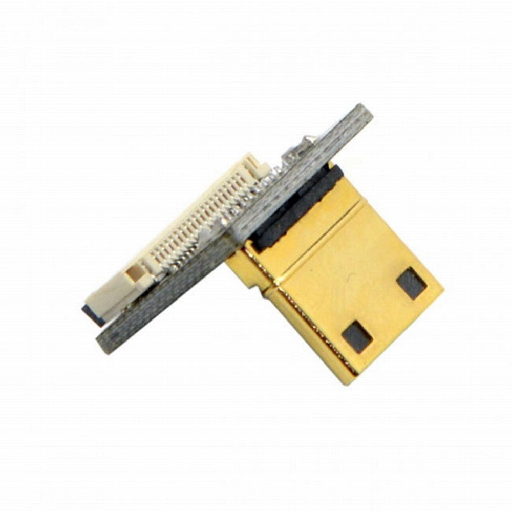 Chenyang CYFPVHDMI Mini HDMI Type C Male Connector Down Angled 90 Degree for FPV HDTV Multicopter Aerial Photography CN-017-DN