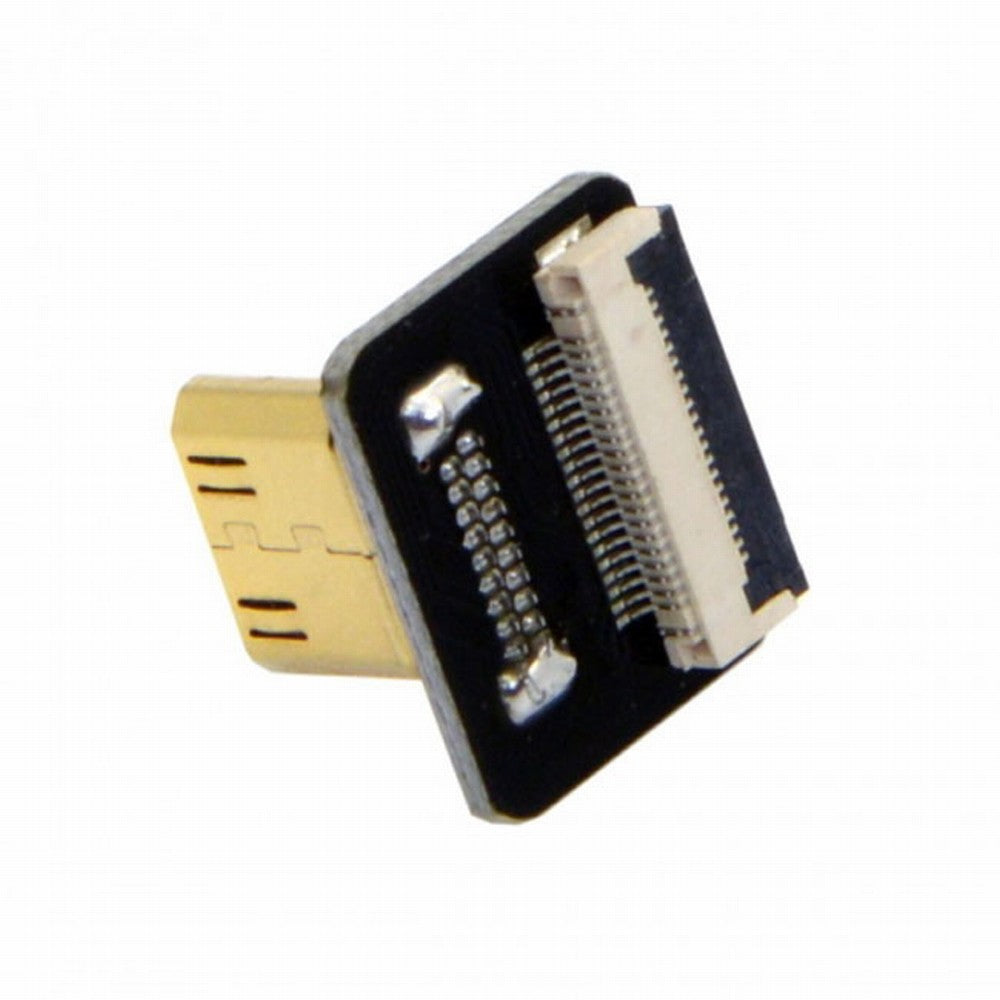 Chenyang CYFPVHDMI Mini HDMI Type C Male Connector Up Angled 90 Degree for FPV HDTV Multicopter Aerial Photography CN-017-UP