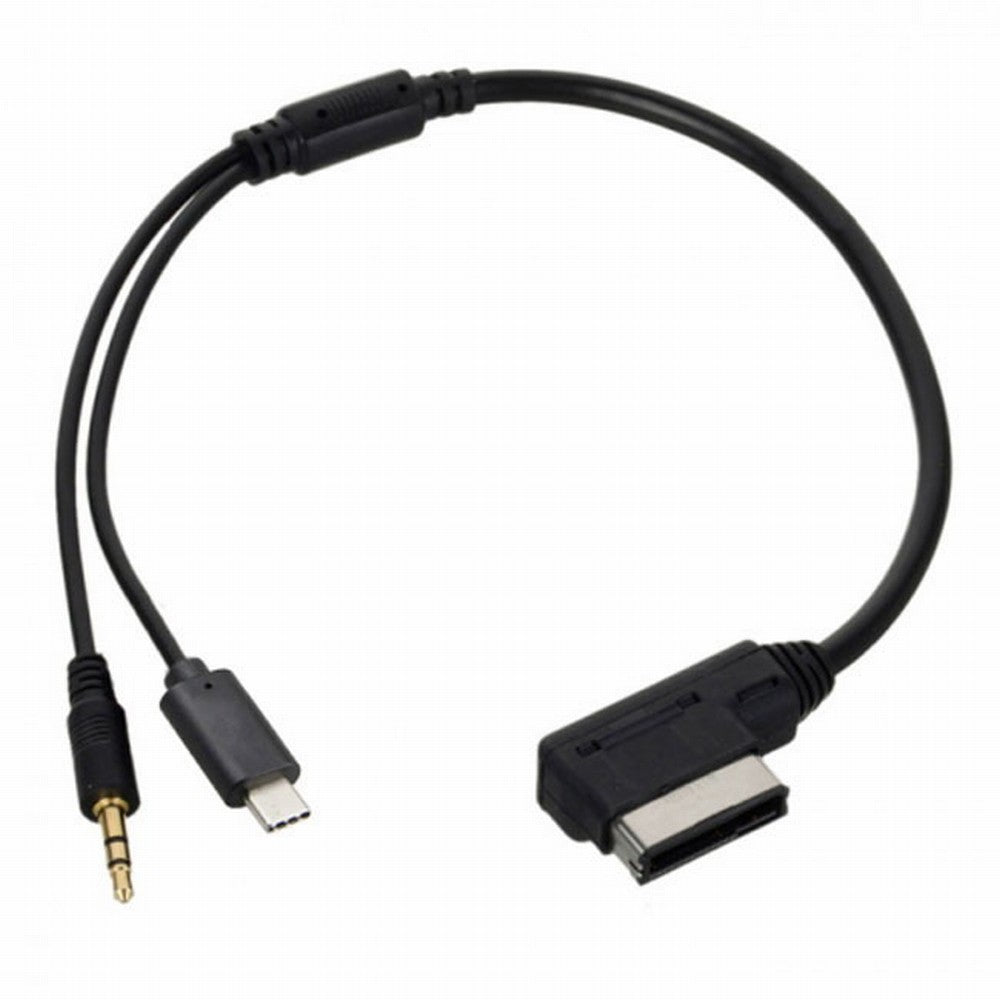 Chenyang Media In AMI MDI to Stereo 3.5mm Audio USB-C Aux Adapter Cable For Car VW AUDI 2014 A4 A6 Q5 Q7 CA-036