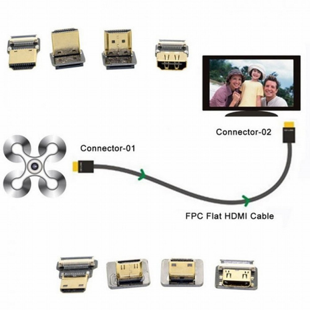 Chenyang CYFPVHDMI Micro HDMI Type D Male Connector Standard Straight for FPV HDTV Multicopter Aerial Photography CN-020-MA