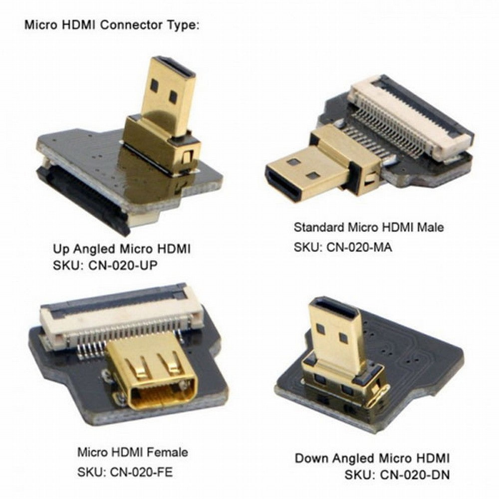 Chenyang CYFPVHDMI Micro HDMI Type D Male Connector Standard Straight for FPV HDTV Multicopter Aerial Photography CN-020-MA