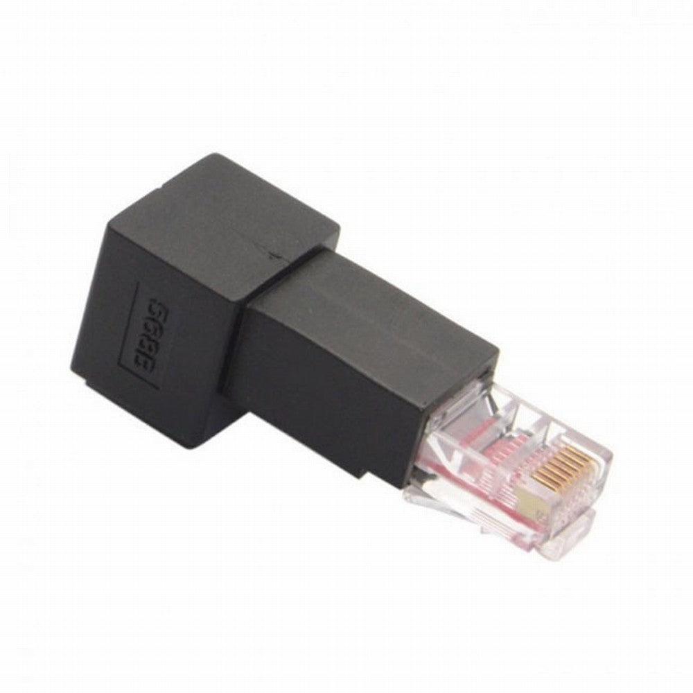 Chenyang Down Angled 90 Degree 8P8C FTP STP UTP Cat 5e Male to Female Lan Ethernet Network Extension Adapter UT-010-DN