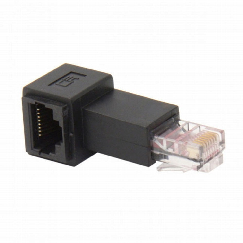 Chenyang Right Angled 90 Degree 8P8C FTP STP UTP Cat 5e Male to Female Lan Ethernet Network Extension Adapter UT-010-RI