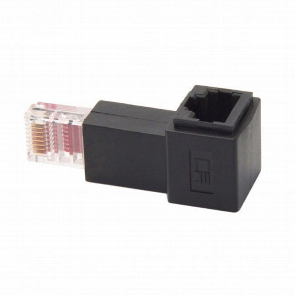 Chenyang Right Angled 90 Degree 8P8C FTP STP UTP Cat 5e Male to Female Lan Ethernet Network Extension Adapter UT-010-RI