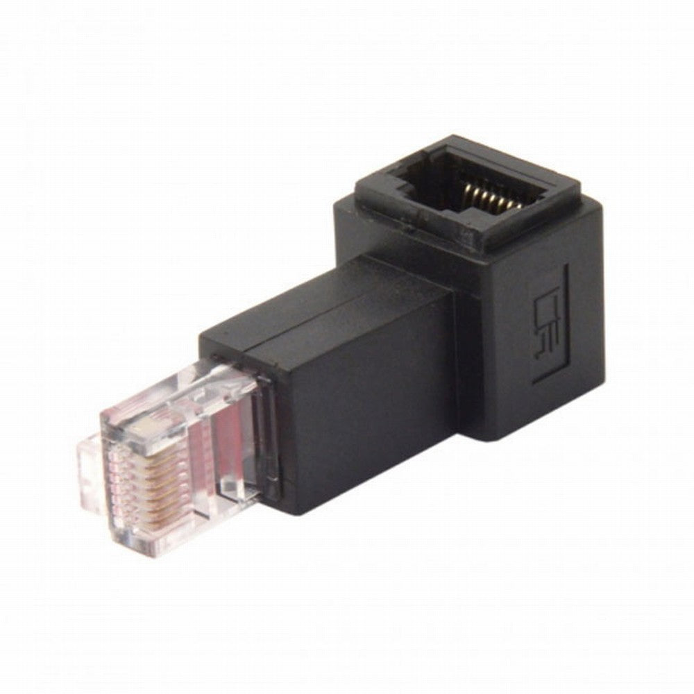 Chenyang Right Angled 90 Degree 8P8C FTP STP UTP Cat 5e Male to Female Lan Ethernet Network Extension Adapter UT-010-RI