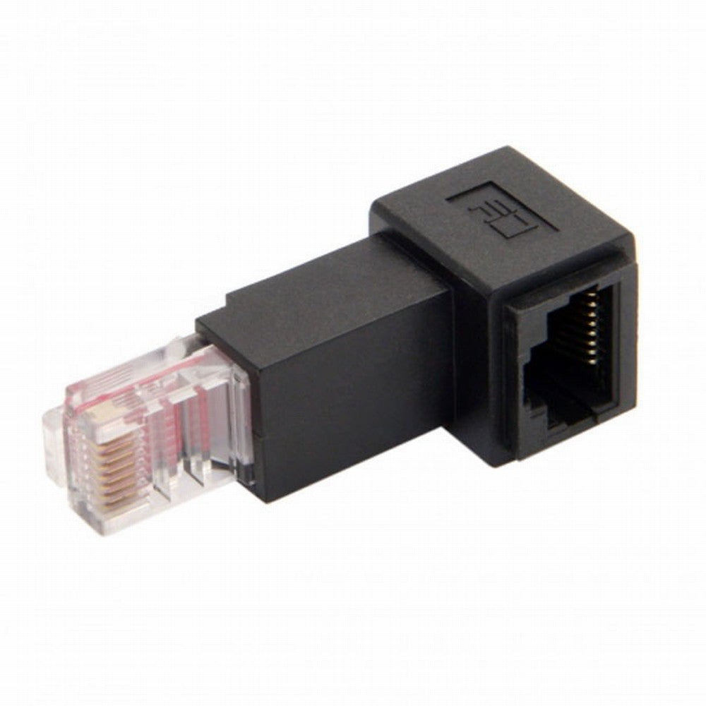 Chenyang Up Angled 90 Degree 8P8C FTP STP UTP Cat 5e Male to Female Lan Ethernet Network Extension Adapter UT-010-UP