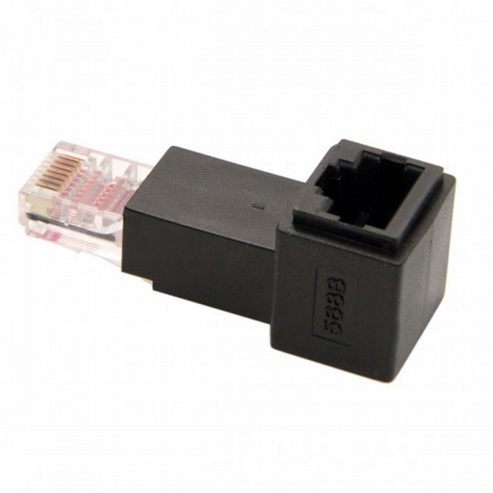 Chenyang Up Angled 90 Degree 8P8C FTP STP UTP Cat 5e Male to Female Lan Ethernet Network Extension Adapter UT-010-UP