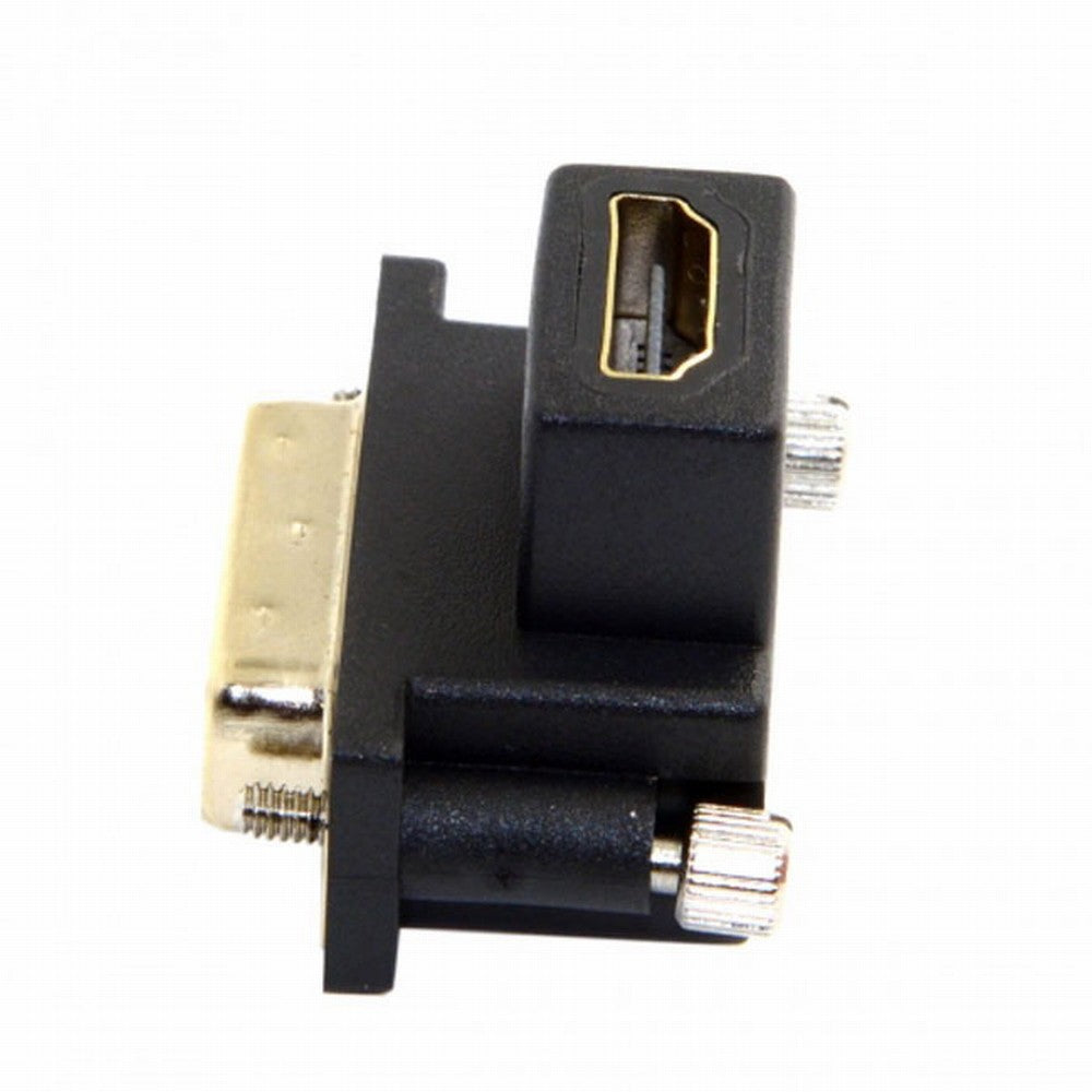 Chenyang 90 Degree Down Angled DVI Male to HDMI Female Adapter for Computer HDTV Graphics Card DB-041-DN