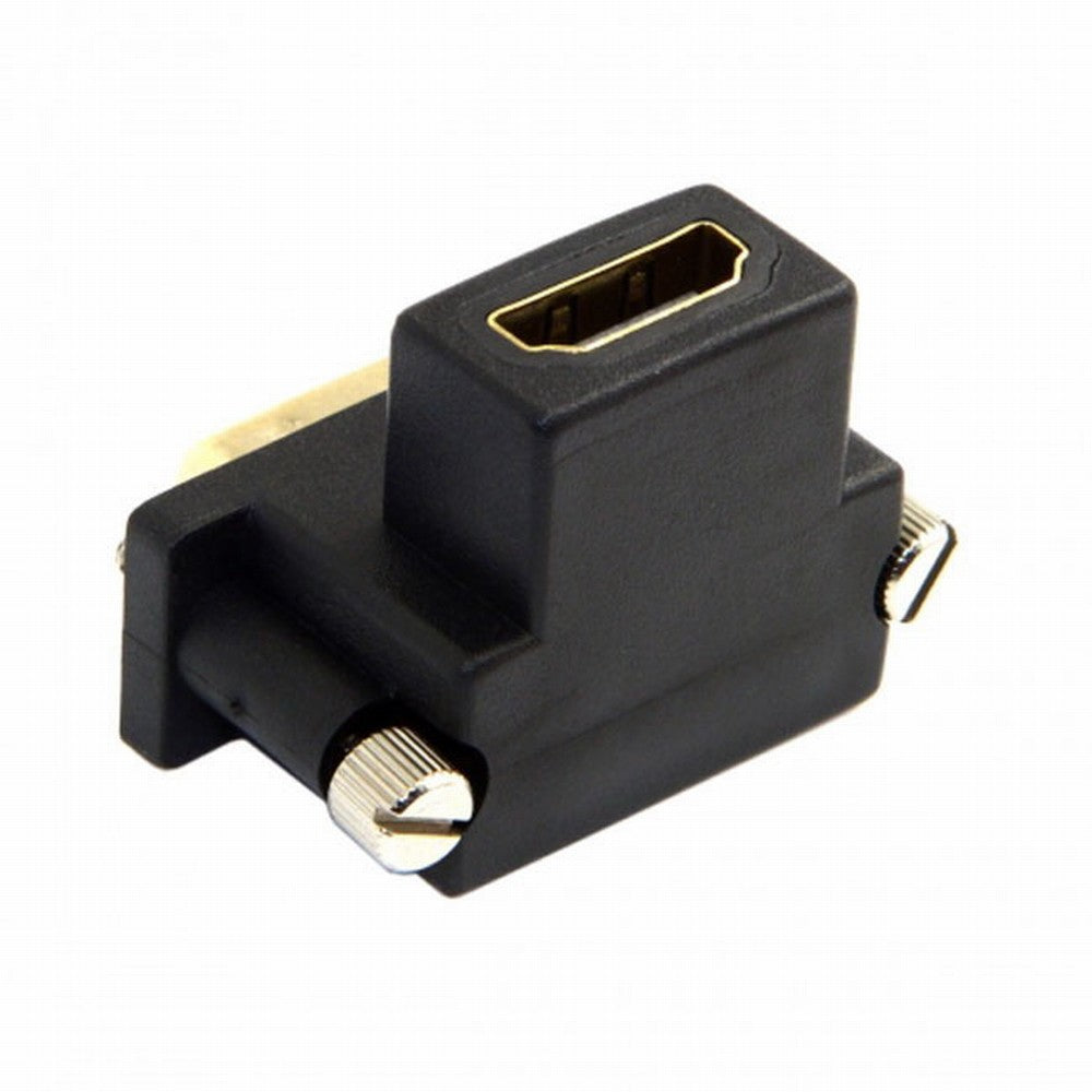 Chenyang 90 Degree Down Angled DVI Male to HDMI Female Adapter for Computer HDTV Graphics Card DB-041-DN