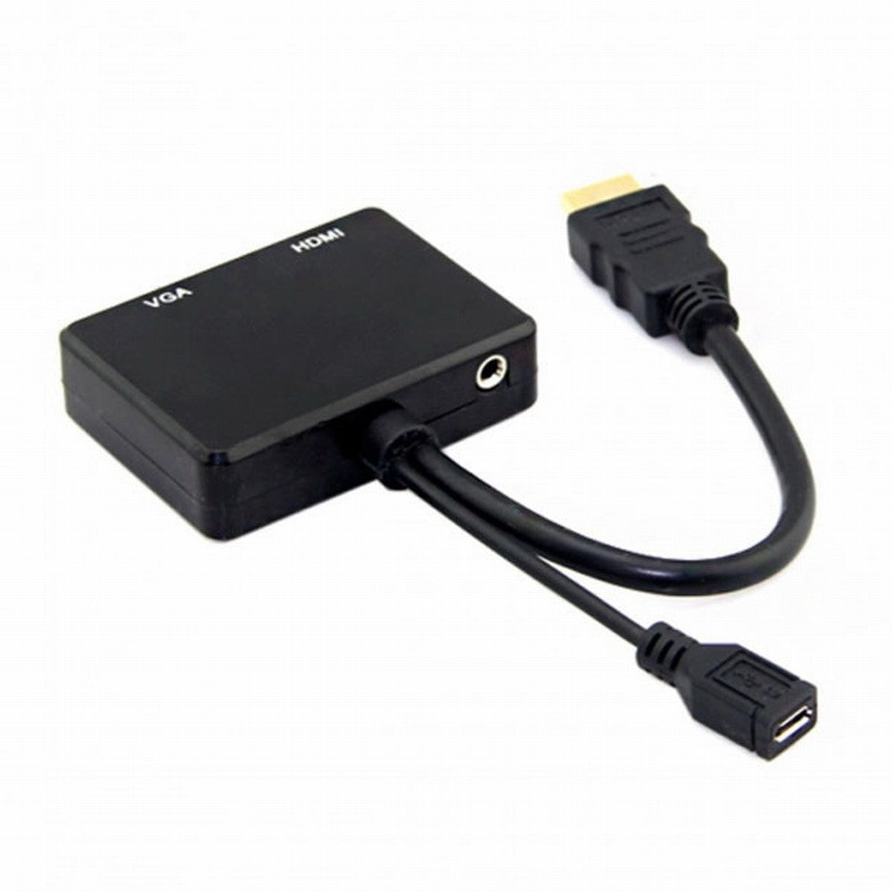 Chenyang HDMI to VGA HDMI Female Splitter with Audio Video Cable Converter Adapter For HDTV PC Monitor HD-033