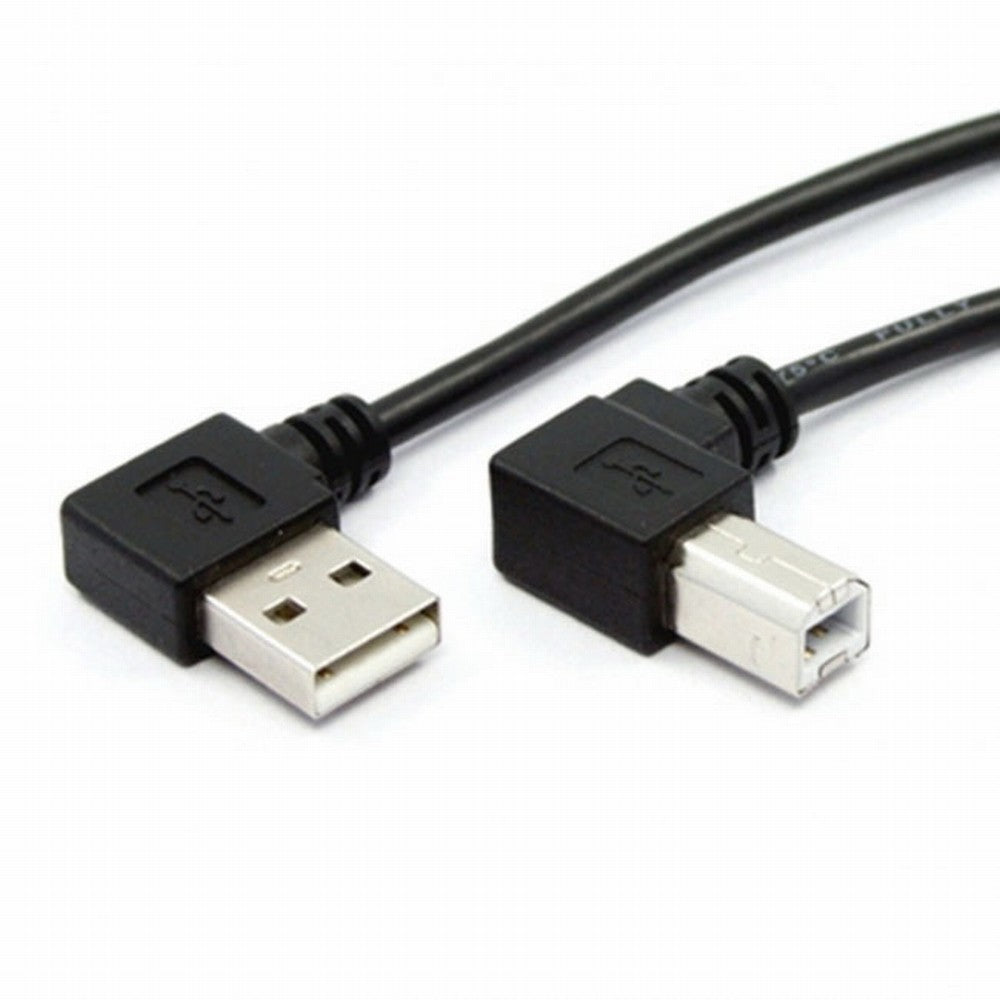 Chenyang Left Angled USB 2.0 A Male to B Male Angled 90 Degree Printer Cable 50cm 100cm CC-U2-032-LE