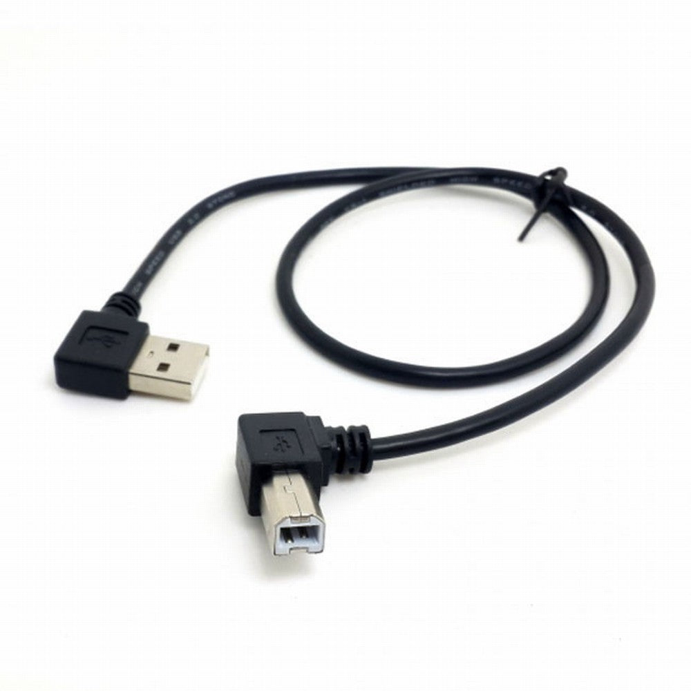 Chenyang Left Angled USB 2.0 A Male to B Male Angled 90 Degree Printer Cable 50cm 100cm CC-U2-032-LE