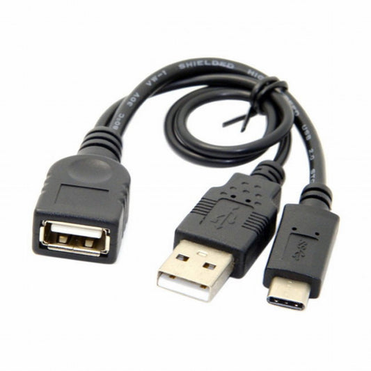 Chenyang USB-C Type-C USB 3.1 to USB 2.0 Female OTG Data Cable with Power for Cell Phone Tablet Laptop Macbook Pro UC-001