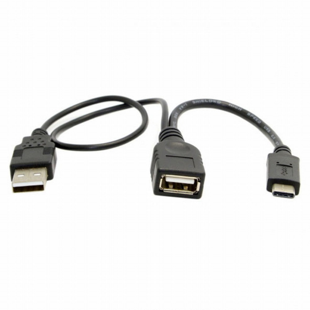 Chenyang USB-C Type-C USB 3.1 to USB 2.0 Female OTG Data Cable with Power for Cell Phone Tablet Laptop Macbook Pro UC-001