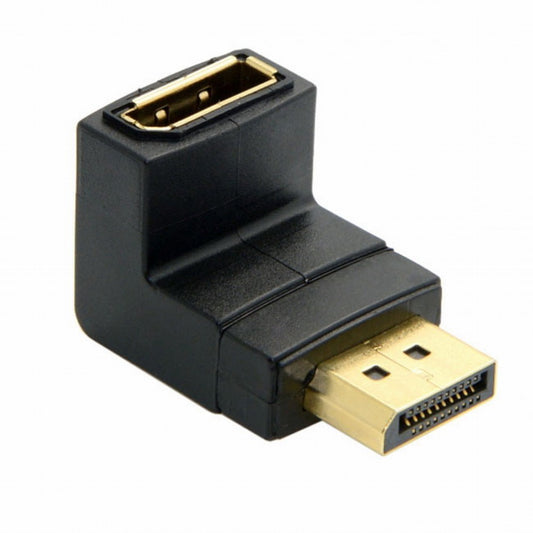 Chenyang Down Angled 90 Degree DisplayPort Male to Female Extension Adapter DP-016-DN