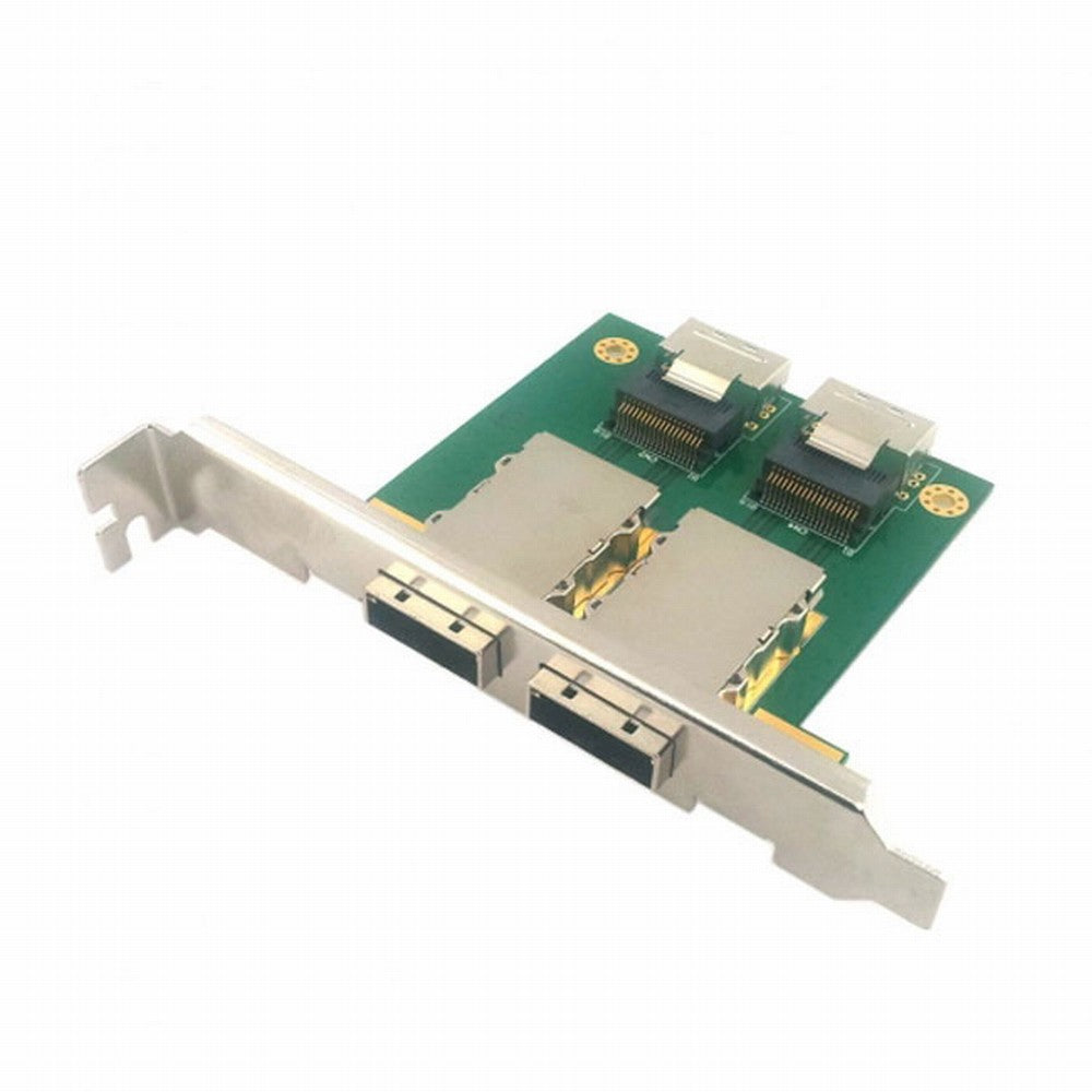 Chenyang Dual Ports Mini SAS SFF-8088 To SAS 36Pin SFF-8087 PCBA Female Adapter With PCI Bracket SF-035