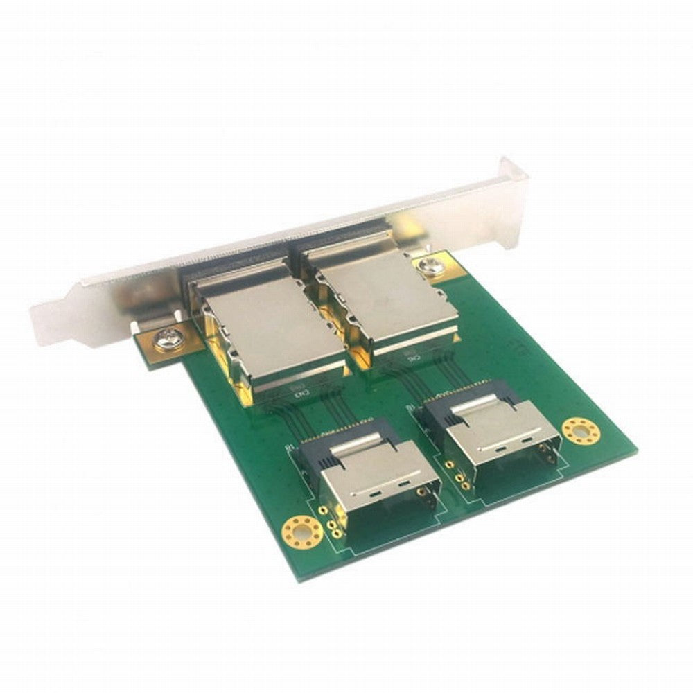 Chenyang Dual Ports Mini SAS SFF-8088 To SAS 36Pin SFF-8087 PCBA Female Adapter With PCI Bracket SF-035